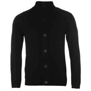 파이어트랩 버튼 니트 가디건 블랙 (Firetrap Button Through Knitted Cardigan Black)