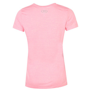 언더아머 여성 테크 솔리드 티셔츠 핑크